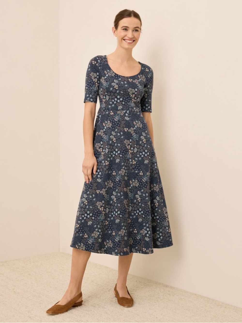 Pact Organic Fit & Flare Signature Scoop Dress - Picture 6 of 6